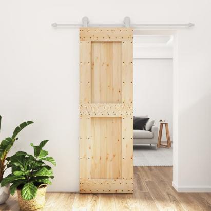 Ușă glisantă cu set de feronerie 70x210 cm, lemn masiv de pin GartenMobel Dekor