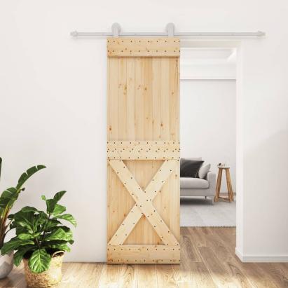 Ușă glisantă cu set de feronerie 70x210 cm, lemn masiv de pin GartenMobel Dekor