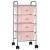 Cărucior de depozitare mobil cu 4 sertare, roz, plastic GartenMobel Dekor