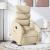 Fotoliu electric rabatabil cu ridicare, crem, textil GartenMobel Dekor
