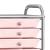 Cărucior de depozitare mobil cu 10 sertare, roz ombre, plastic GartenMobel Dekor