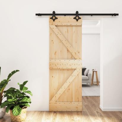 Ușă glisantă cu set de feronerie 70x210 cm, lemn masiv de pin GartenMobel Dekor