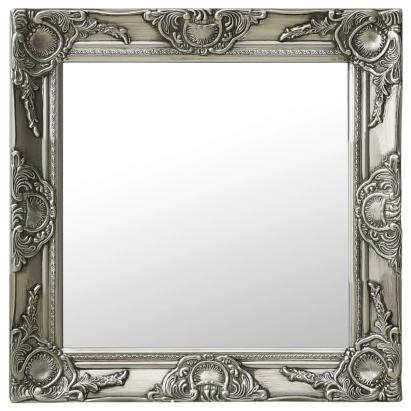 Oglindă de perete în stil baroc, argintiu, 50 x 50 cm GartenMobel Dekor