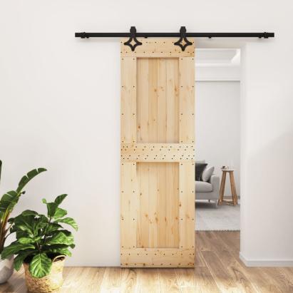 Ușă glisantă cu set de feronerie 70x210 cm, lemn masiv de pin GartenMobel Dekor