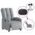 Fotoliu rabatabil electric, gri deschis, textil GartenMobel Dekor