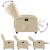 Fotoliu rabatabil electric, crem, material textil GartenMobel Dekor