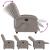 Fotoliu electric de masaj rabatabil, gri taupe, textil GartenMobel Dekor