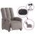 Fotoliu electric de masaj rabatabil, gri taupe, textil GartenMobel Dekor