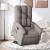Fotoliu electric masaj rabatabil cu ridicare, gri taupe, textil GartenMobel Dekor