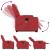 Fotoliu electric masaj rabatabil cu ridicare, roșu GartenMobel Dekor