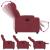 Fotoliu rabatabil electric, roșu vin, material textil GartenMobel Dekor