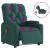Fotoliu electric de masaj rabatabil, verde închis, textil GartenMobel Dekor