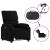 Fotoliu rabatabil electric, negru, material textil GartenMobel Dekor