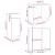 Set dulapuri de baie, 3 piese, gri beton, lemn prelucrat GartenMobel Dekor