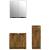 Set dulapuri de baie, 3 piese, stejar afumat, lemn prelucrat GartenMobel Dekor