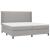 Pat box spring cu saltea, gri deschis, 200x200 cm, textil GartenMobel Dekor