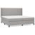 Pat box spring cu saltea, gri deschis, 200x200 cm, textil GartenMobel Dekor