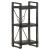 Bibliotecă cu 3 rafturi, negru, 40x30x80 cm, lemn masiv mango GartenMobel Dekor