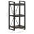 Bibliotecă cu 3 rafturi, negru, 40x30x80 cm, lemn masiv mango GartenMobel Dekor