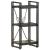 Bibliotecă cu 3 rafturi, negru, 40x30x80 cm, lemn masiv mango GartenMobel Dekor