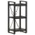 Bibliotecă cu 3 rafturi, negru, 40x30x80 cm, lemn masiv mango GartenMobel Dekor