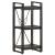 Bibliotecă cu 3 rafturi, negru, 40x30x80 cm, lemn masiv mango GartenMobel Dekor
