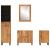 Set dulapuri de baie, 2 piese, lemn masiv de acacia GartenMobel Dekor