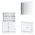 Set mobilier baie, 3 piese, „BERG”, alb, lemn masiv de pin GartenMobel Dekor