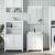Set mobilier baie, 3 piese, „BERG”, alb, lemn masiv de pin GartenMobel Dekor