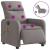 Fotoliu electric de masaj rabatabil, gri taupe, textil GartenMobel Dekor