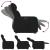 Fotoliu electric rabatabil cu ridicare, negru, textil GartenMobel Dekor
