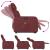Fotoliu electric masaj rabatabil cu ridicare, roșu vin GartenMobel Dekor