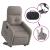 Fotoliu electric rabatabil cu ridicare, gri taupe, textil GartenMobel Dekor