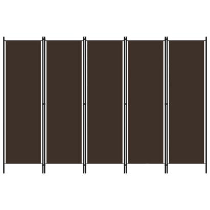 Paravan de cameră cu 5 panouri, maro, 250 x 180 cm GartenMobel Dekor