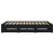 Cadru de pat cu sertare negru 200x200 cm lemn prelucrat GartenMobel Dekor