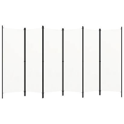 Paravan cameră cu 6 panouri, alb crem, 300 x 180 cm  GartenMobel Dekor