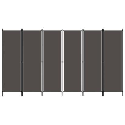 Paravan de cameră cu 6 panouri, antracit, 300 x 180 cm   GartenMobel Dekor