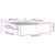 Cadru de pat cu sertare, gri beton, 120x190 cm, lemn prelucrat GartenMobel Dekor