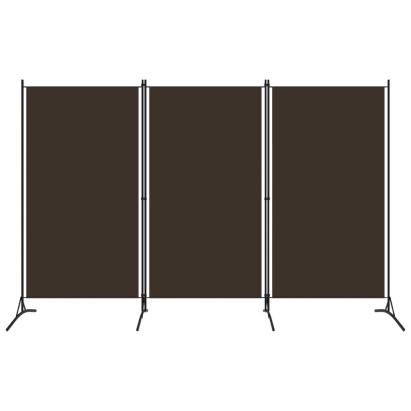 Paravan de cameră cu 3 panouri, maro, 260 x 180 cm, textil GartenMobel Dekor