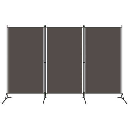 Paravan de cameră cu 3 panouri, antracit, 260 x 180 cm, textil GartenMobel Dekor