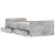 Cadru de pat cu sertare, gri beton, 100x200 cm GartenMobel Dekor