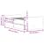 Cadru de pat cu sertare, gri beton, 100x200 cm GartenMobel Dekor