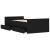 Cadru de pat cu sertare, negru, 75x190 cm mic, single GartenMobel Dekor