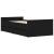 Cadru de pat cu sertare, negru, 75x190 cm mic, single GartenMobel Dekor