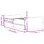 Cadru de pat cu sertare, gri beton, 75x190 cm, mic single GartenMobel Dekor