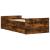 Cadru pat cu sertare, stejar fumuriu, 75x190 cm, mic single GartenMobel Dekor