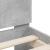 Cadru de pat cu tăblie gri beton 200x200 cm lemn prelucrat GartenMobel Dekor