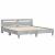 Cadru de pat cu tăblie gri beton 200x200 cm lemn prelucrat GartenMobel Dekor