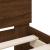 Cadru de pat cu tăblie stejar maro 200x200 cm lemn prelucrat GartenMobel Dekor