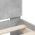 Cadru de pat cu tăblie gri beton 180x200 cm lemn prelucrat GartenMobel Dekor